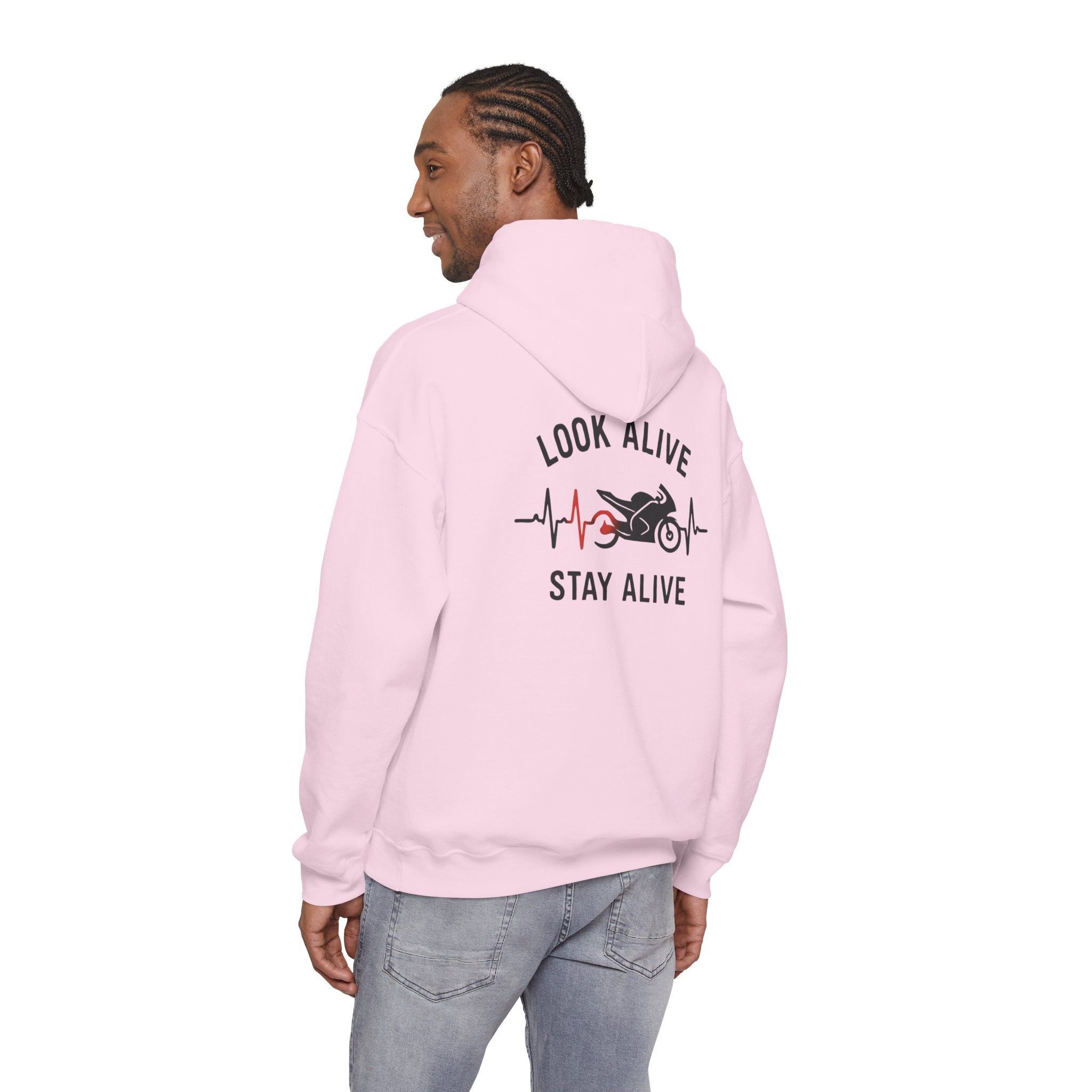 Look Alive Stay Alive Motorcycle Hoodie — Biker Safety Sweatshirt