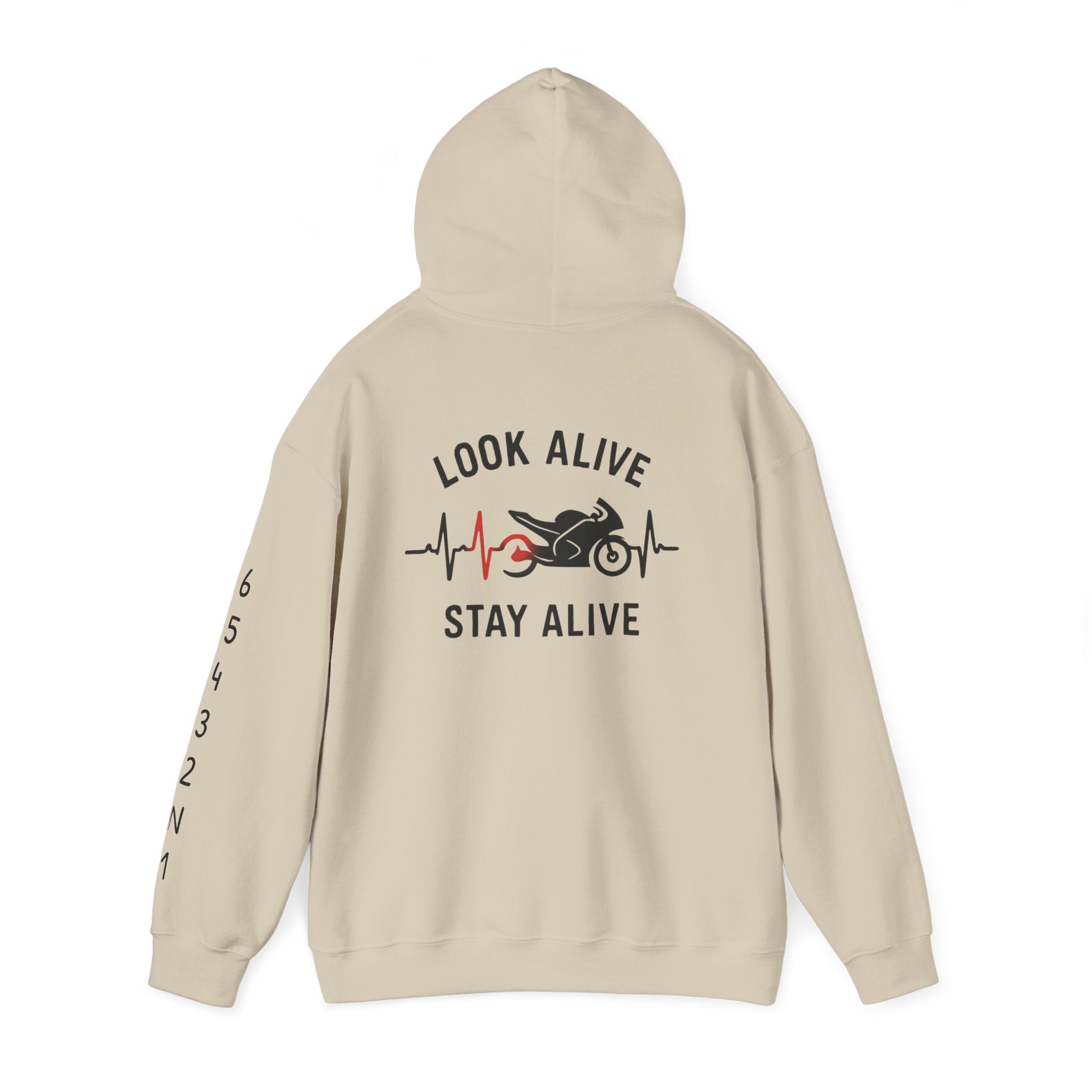 Look Alive Stay Alive Motorcycle Hoodie — Biker Safety Sweatshirt