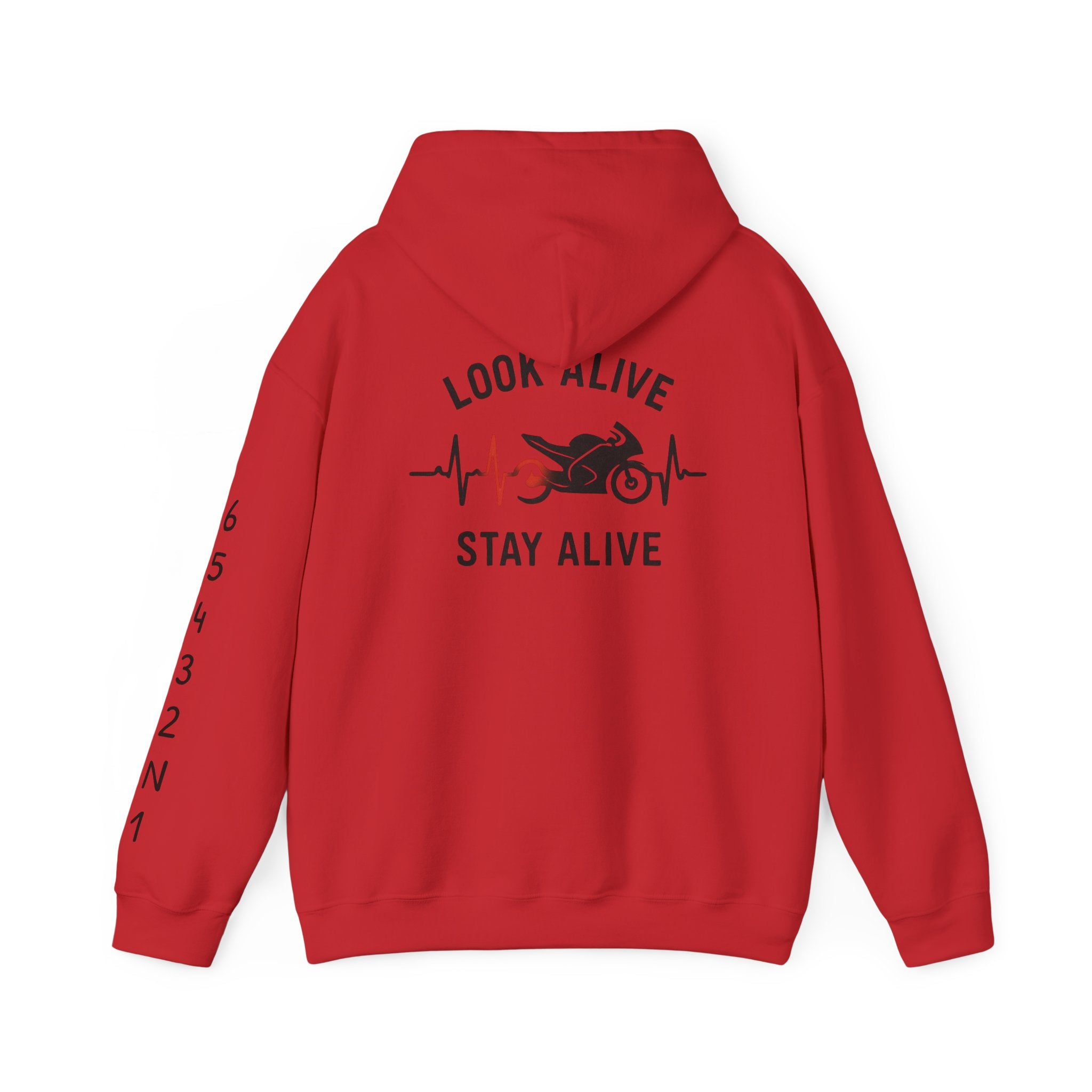 Look Alive Stay Alive Motorcycle Hoodie — Biker Safety Sweatshirt
