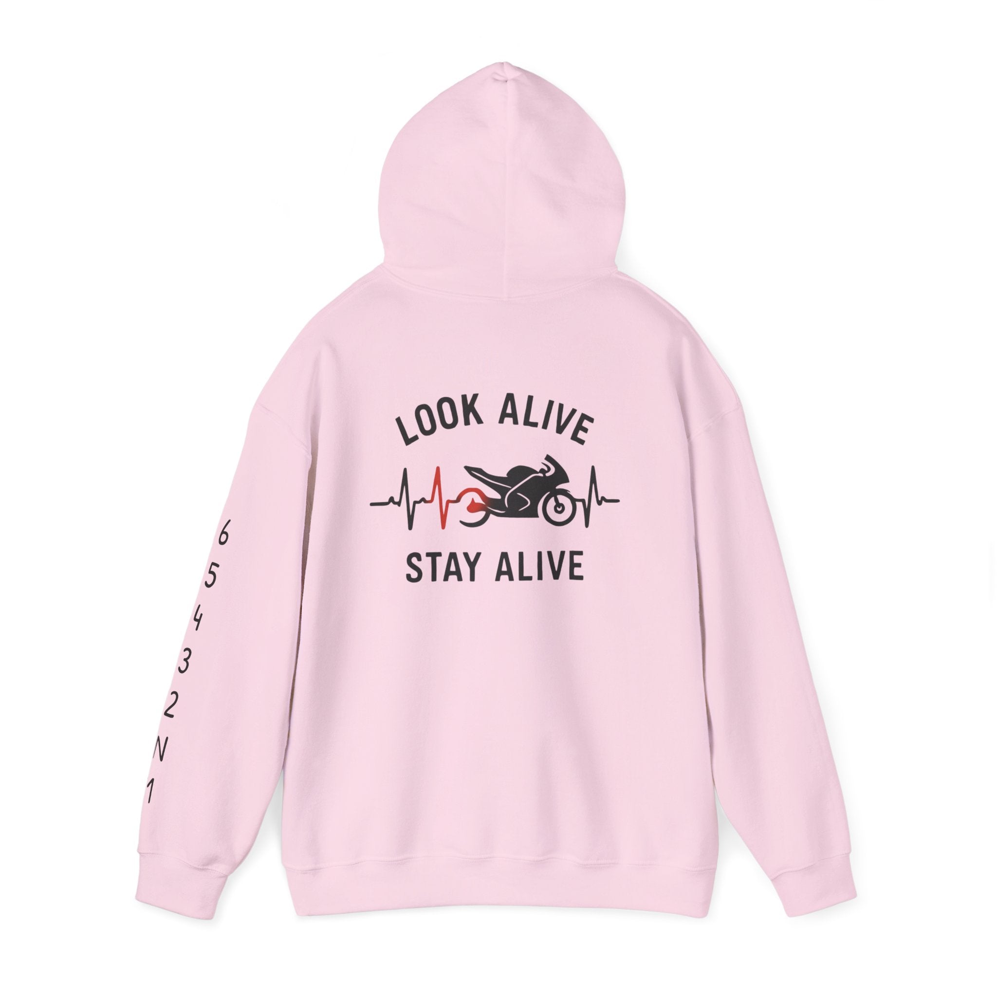 Look Alive Stay Alive Motorcycle Hoodie — Biker Safety Sweatshirt