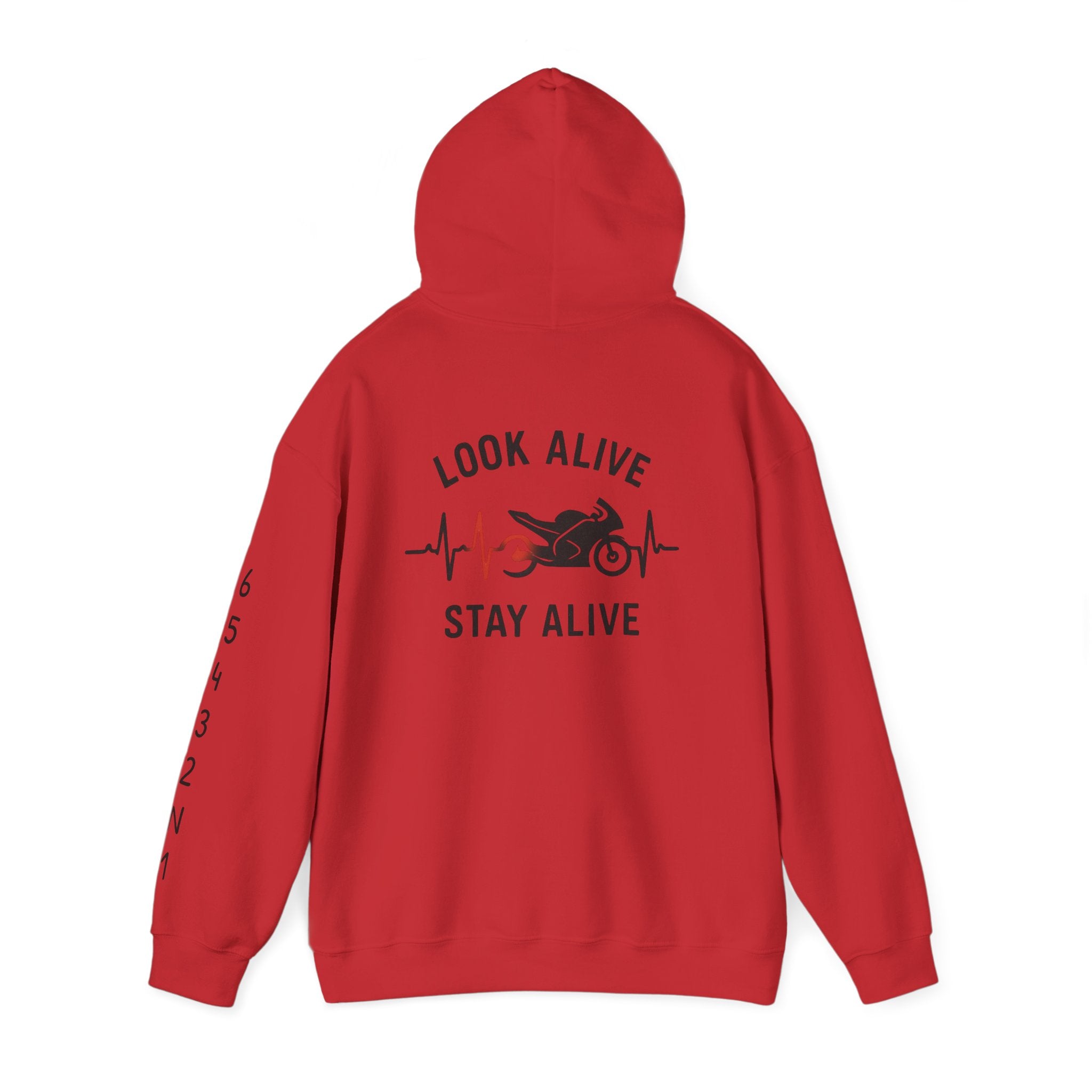 Look Alive Stay Alive Motorcycle Hoodie — Biker Safety Sweatshirt